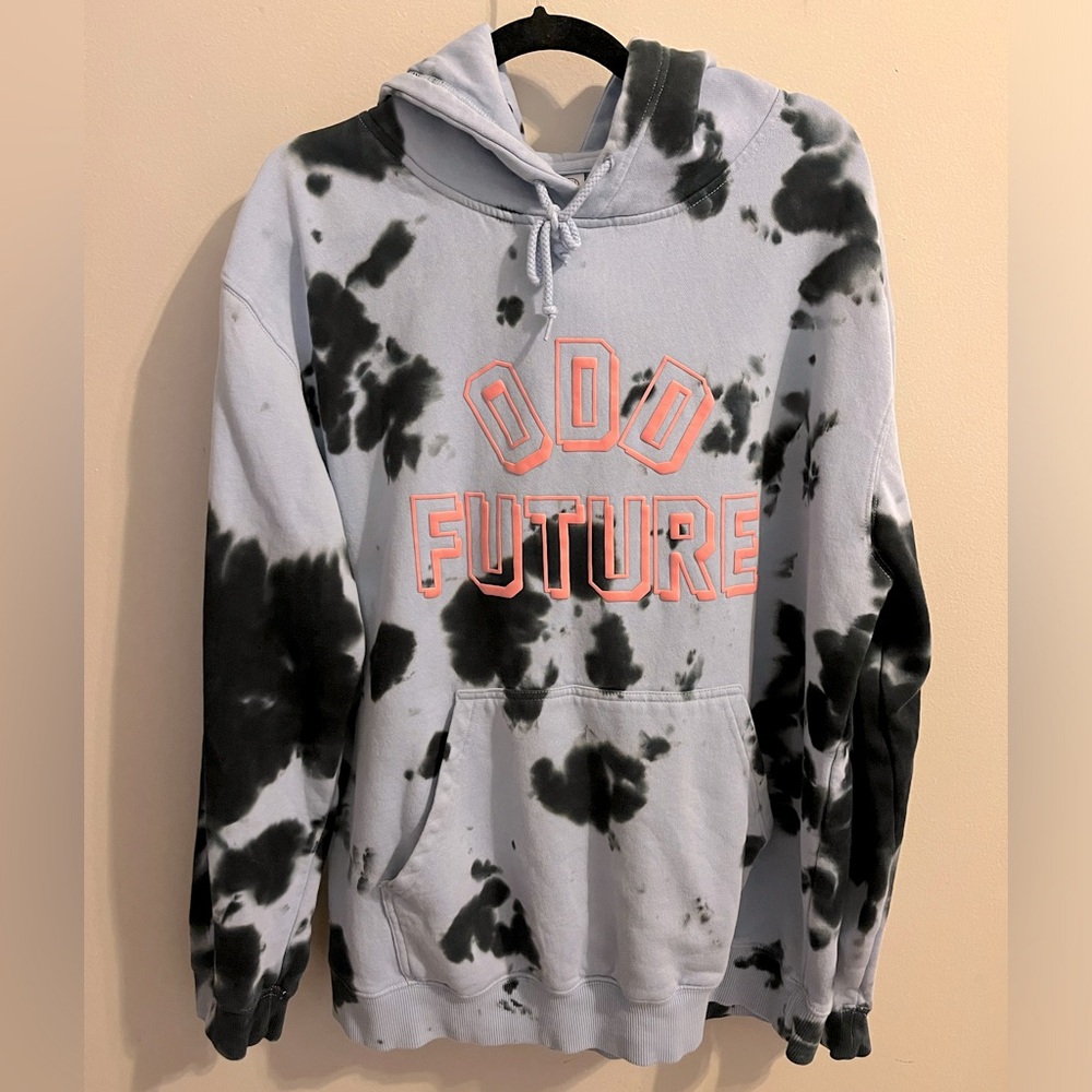 Odd Future Black and Gray Tie-Dye Hoodie